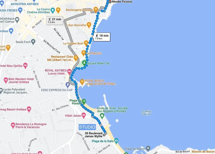 Cap D'antibes Et Terrasse Face A La Апартаменти *